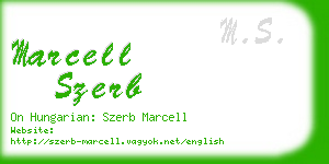 marcell szerb business card